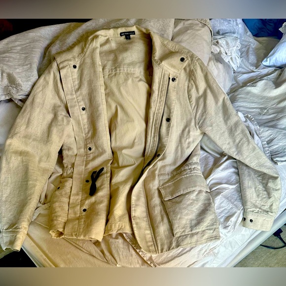 James Perse Size 2 Medium Cream Coat - Picture 1 of 4